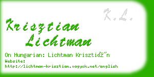 krisztian lichtman business card